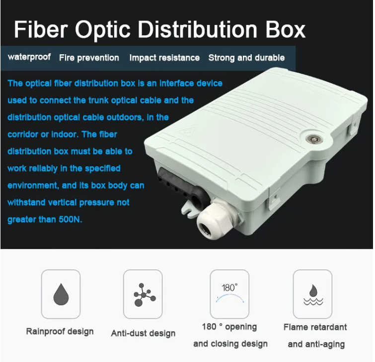 KEXINT KXT-A-4B FTTH Fiber Optic Distribution Box White Outdoor Wall Mounting