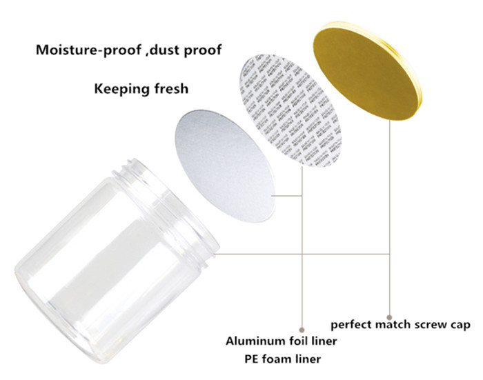Transparent Round Plastic Canisters 520ml Pet Resin Square Food Storage Canister