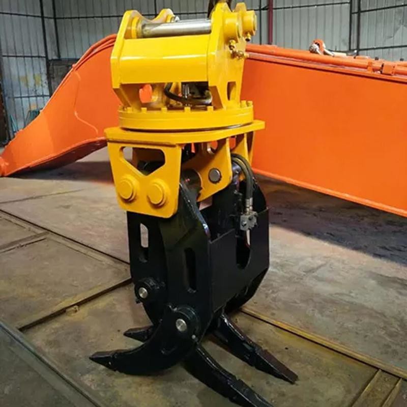 Alloy Steel Excavator Rotating Grapple 360 Degree Roration For Wood Grabbing
