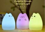 USB Charge Carton Silicone Night Light Multicolor Cute Cat Silicone Soft Nursery