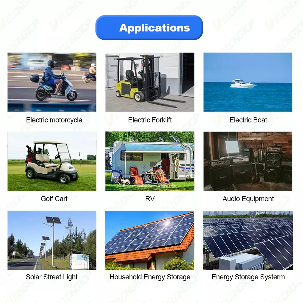 Golf Cart 24V 48V Lithium Battery 100Ah 120Ah 200Ah Solar Lifepo4 Battery