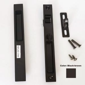 China Anti Corrosion Aluminium Sliding Window Lock 90G Double Side Black Brown Modern Door Lock wholesale