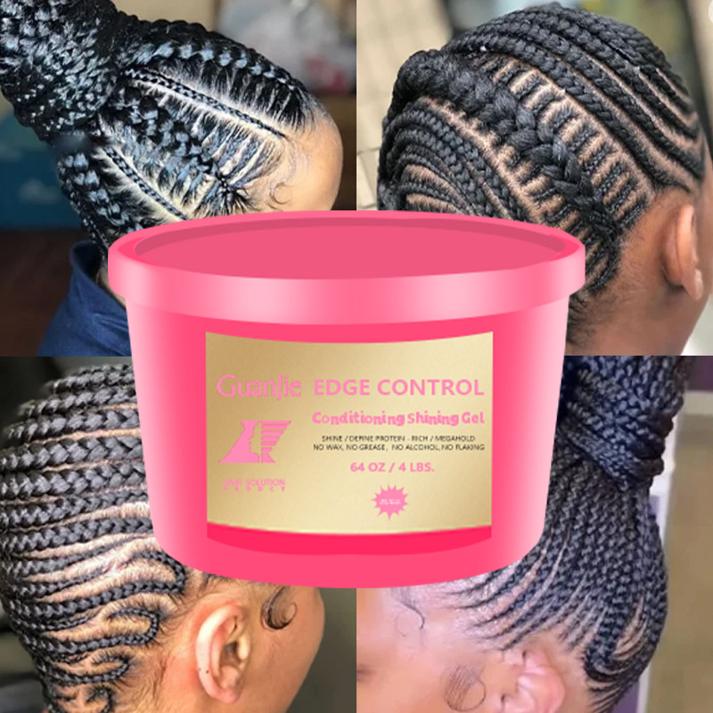 64oz Extreme Hold Edge Control No Label Custom Logo Strong Hold Edge Control For 4c Hair