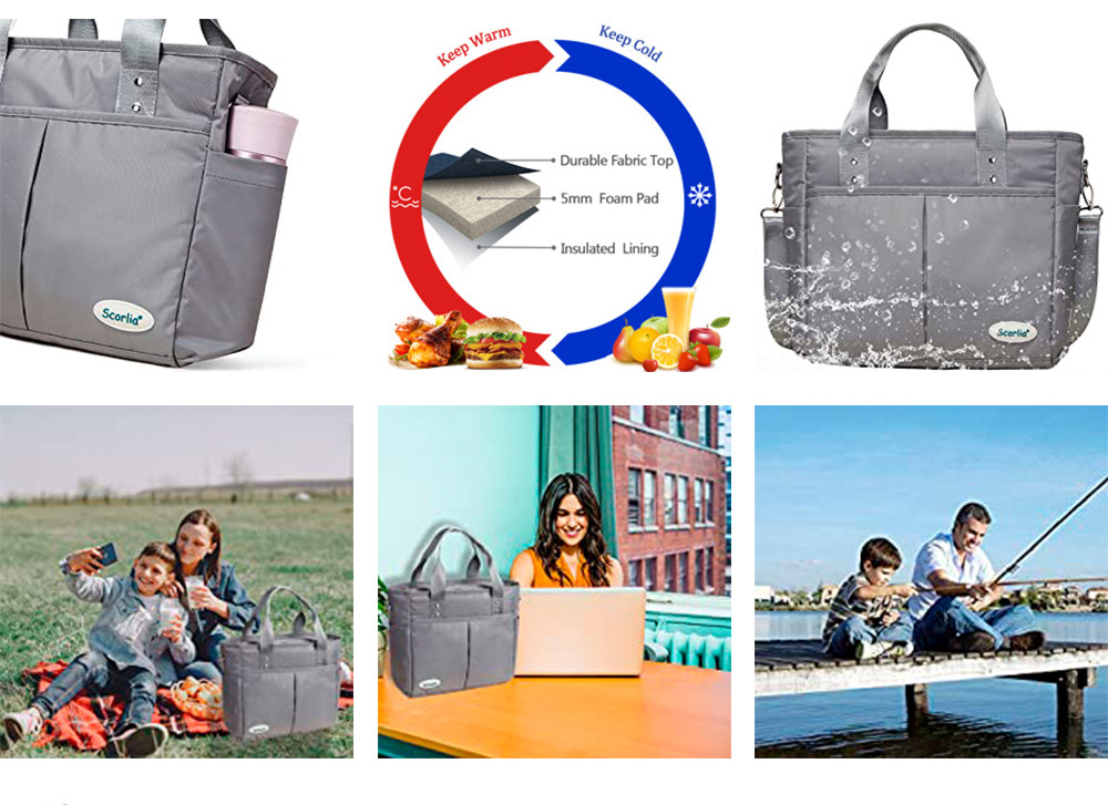 Unisex Multifunctional thermal cooler lunch bag For Picnic