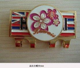 China Epoxy Coating Gold / Antique gold Hat Clip Ball Markers wholesale