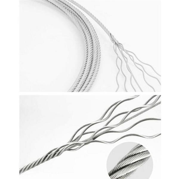 500FT Aircraft Steel Wire Rope SS Cable 7x7 For Deck Railing Kits Hardware 1/8" 5/32" 3/16" 1/4"