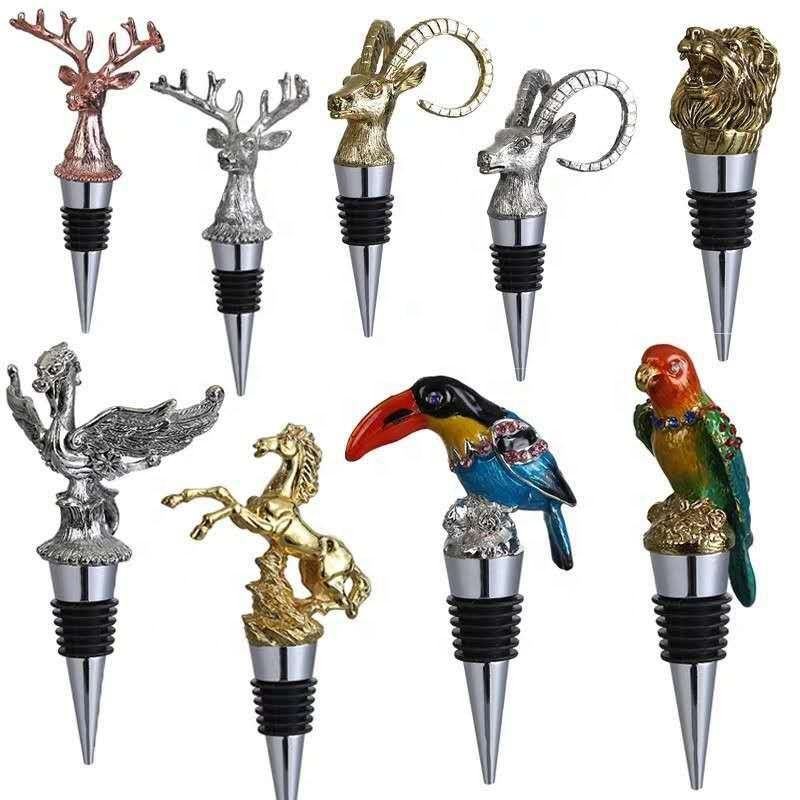 Custom Wine Stopper Animal Dog Cat Metal Bottle Stoppers For Wine Champagne Gifts