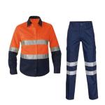 Reflective Strips Workwear Uniform For Construction Sites, Railway Docks Labor