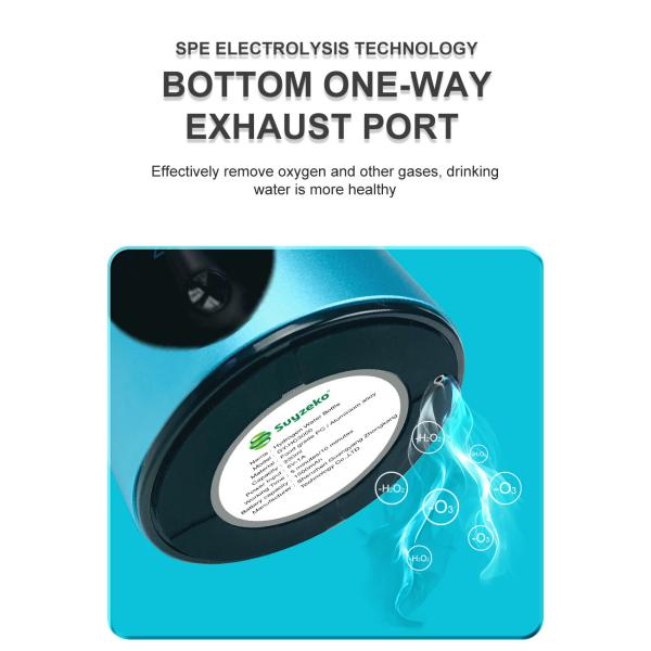 Health Care Food Grade PC Hydrogen Water Cup Portable Smart 6000ppb