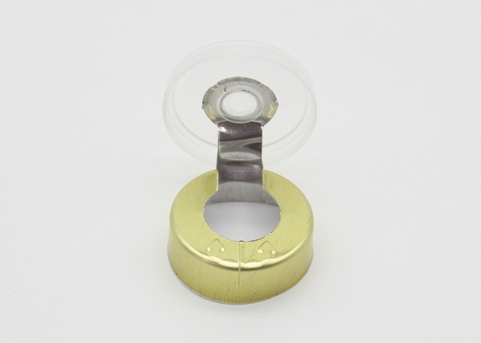 20mm Transparent Golden Aluminium Vial Seals , Medicinal Aluminum Crimp Seals