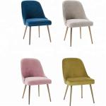 Restaurant Furniture Fabric Dining Room Chairs Colorful Creative Velvet With