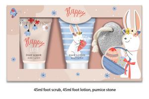China Wild Flowers Natural Skincare Gift Set With Foot Scrub, Foot Lotion, Pumice Stone wholesale