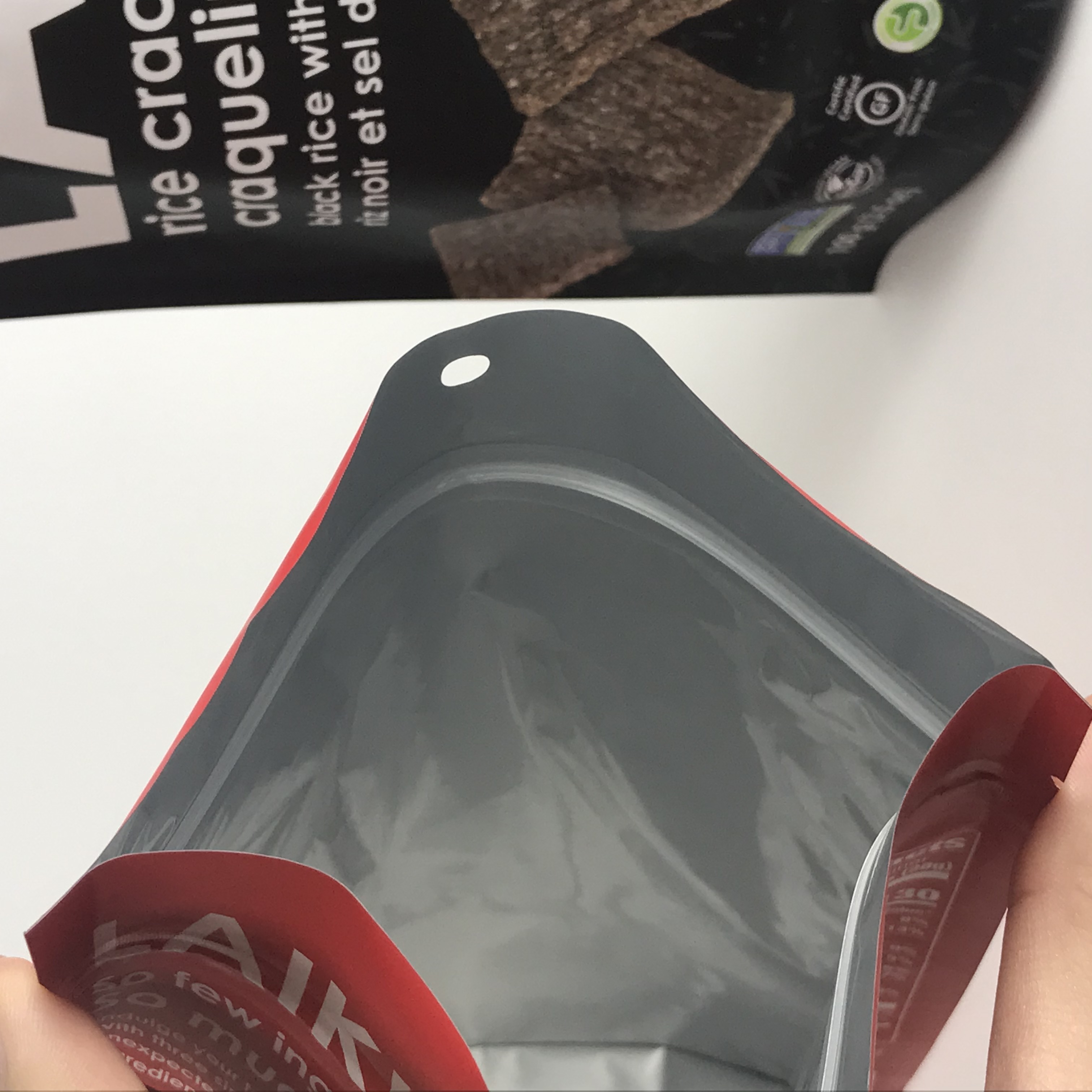 Food Grade Plastic Custom Printed Stand Up Zipper Bags For Crackers
