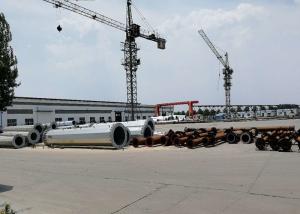 China Single Pole Steel Transmission Tower For Power Transmission Silver Color wholesale