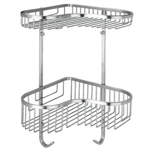 China OEM ODM Bathroom Storage Baskets Wall Mounting 2 Tier Shower Basket wholesale