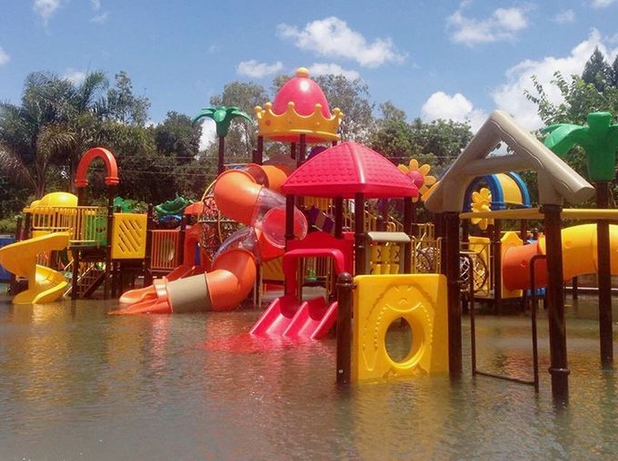 YST children wooden outdoor playground big slides for sale