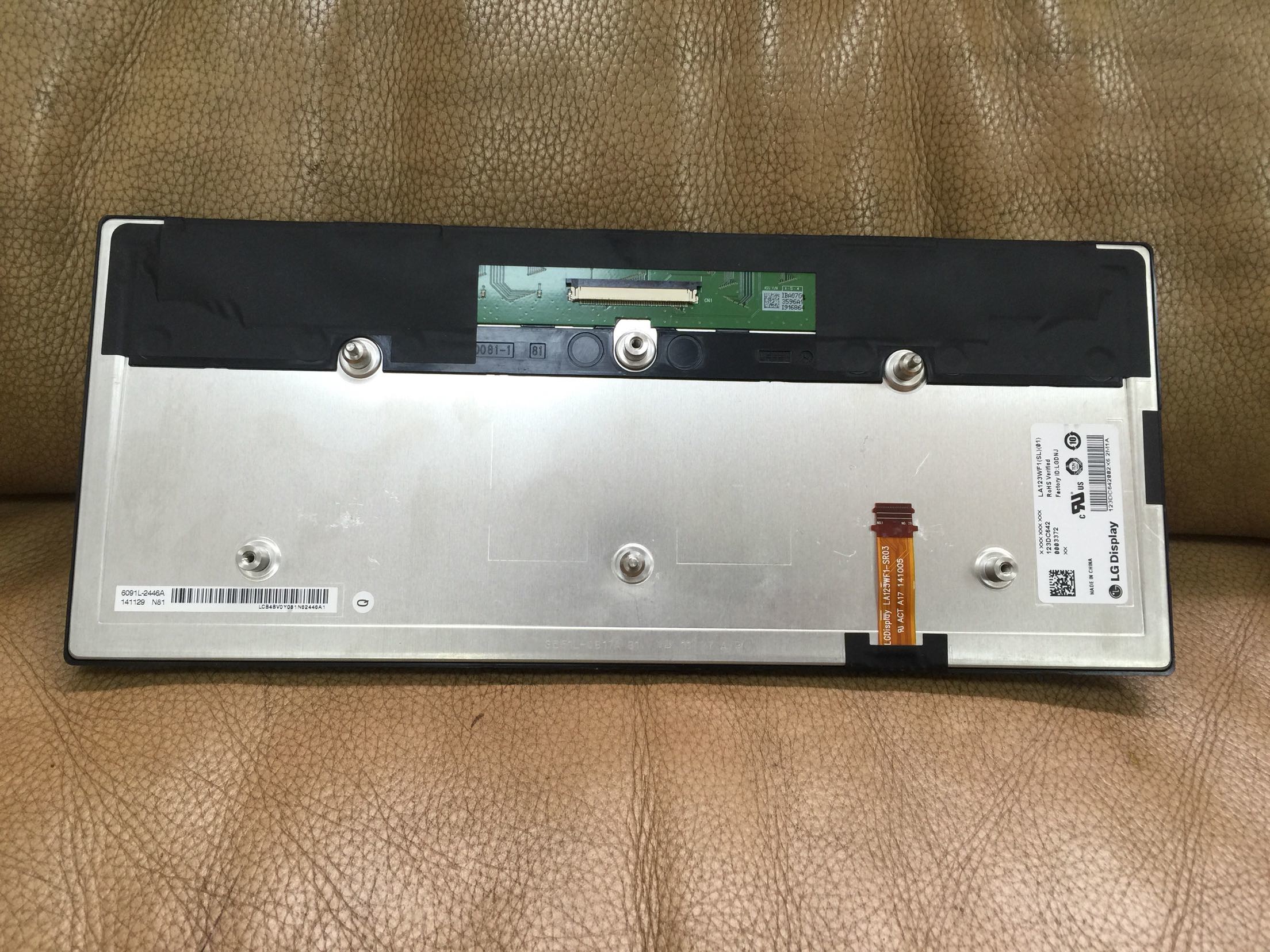 12.3" 1920×720 167PPI 720cd/m2 TFT LCD Panel LA123WF1-SL01 89/89/89/89 (Typ.)(CR≥10)