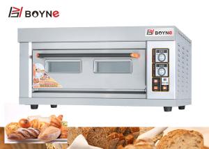 China 1220mm 1 Deck 2 Trays Industrial Electric Oven SS 6.6kw Bread Baking Oven wholesale