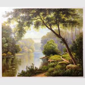China Paintings Of Landscapes Scenery Fresh Forest Modern Abstract Wall Art Oil Painting wholesale