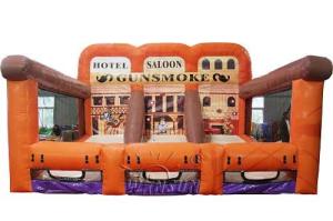 China Gunsmoke 3 Lane Inflatable Shooting Gallery Indoor / Outdoor Inflatable Games wholesale