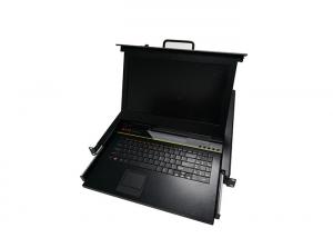 China 1 Port Rackmount KVM Drawer , Keyboard Mouse Monitor Switch With USB Interface wholesale