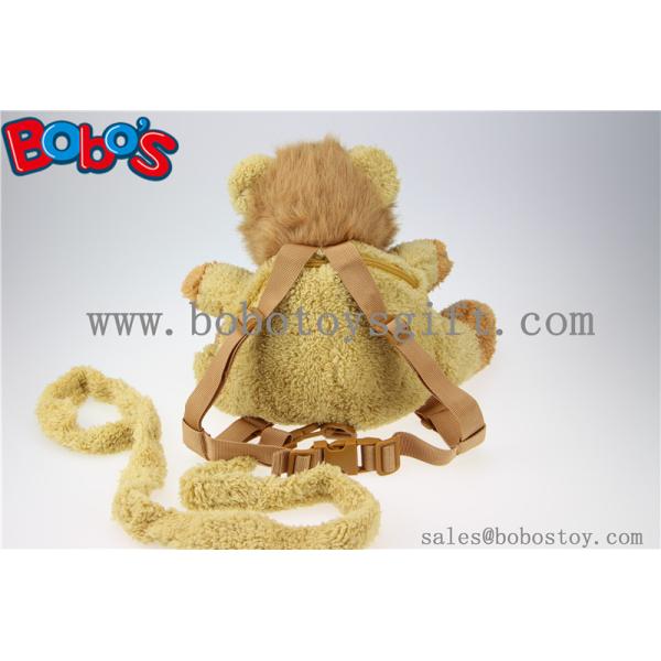 11.8"Lovely Yellow Plush Lion Children Backpack Children Not Lost Bags Bos-1238/30cm