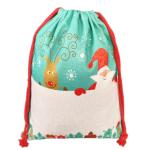 Single Sided Sublimation Christmas Bags Blank Heat Transfer Christmas Burlap