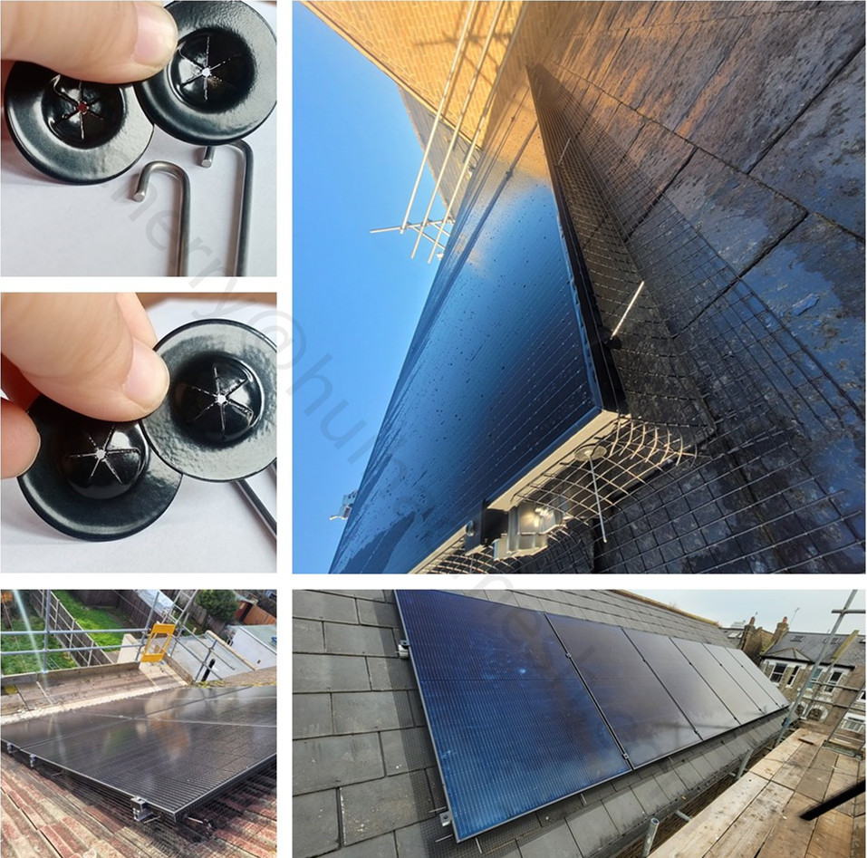 100pcs Pack Aluminum Solar Panel Bird Deterrent Clips WIth Self-Locking Washers