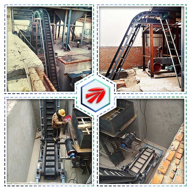 Horizontal Idler Roller Inclined Sidewall Belt Conveyor Lifting 14m Height