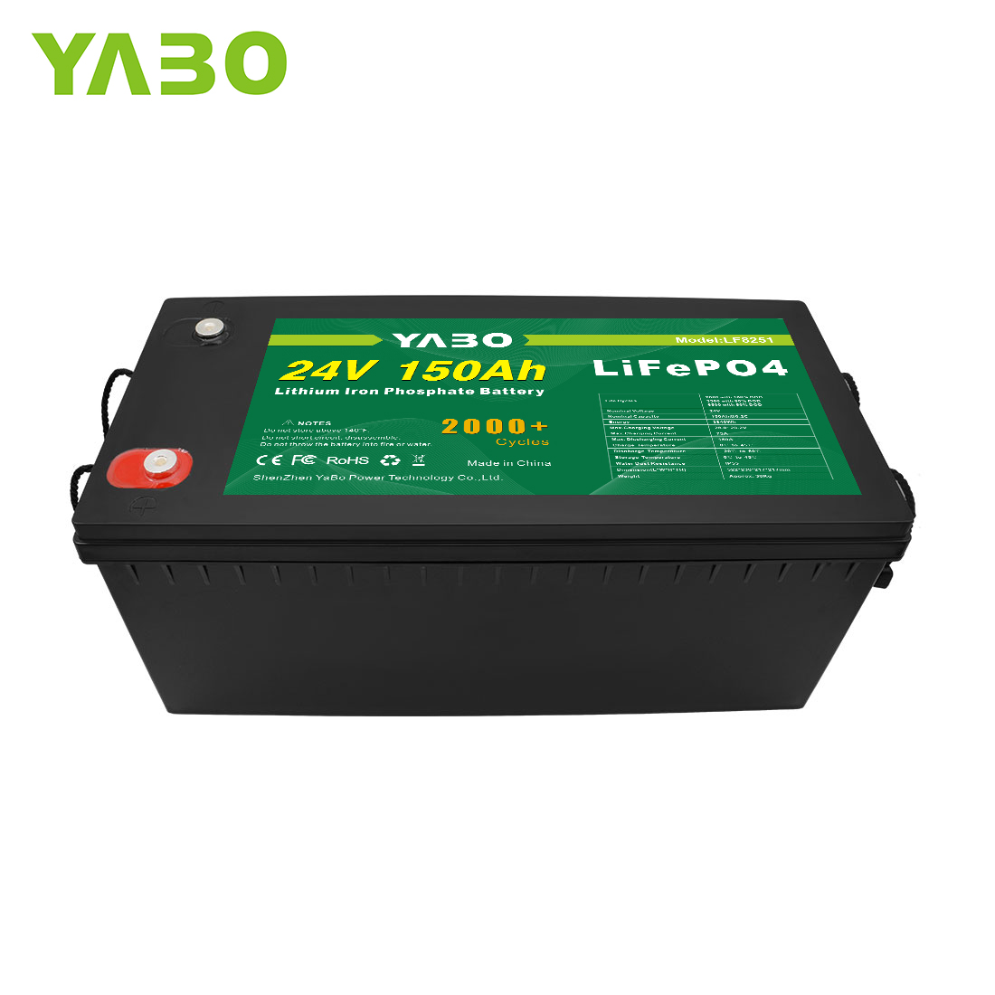 Solar Energy Storage Powerwall Lithium Iron Phosphate Lifepo4 Battery Pack 24V 150Ah