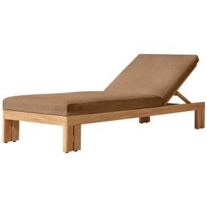 China Outdoor Garden Sun Lounger Teak Wood Modern Style Hotel Pool Lounge Chair And Bed wholesale