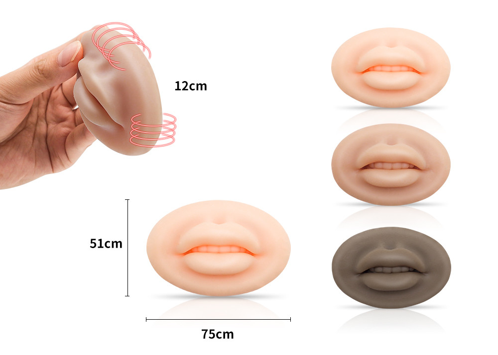 PMU 42.8g Permanent Makeup Practice Skin Soft 3d Silicon Lip Mouth Microblading