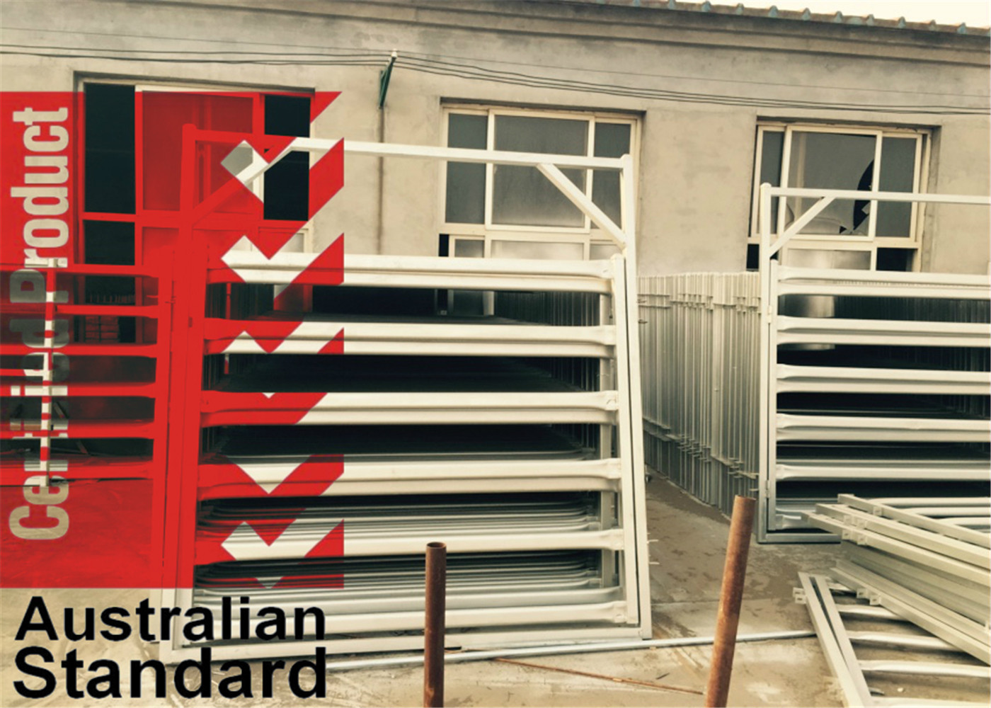 Galvanized Steel Cattle Yard Panels Cattle Rural Yard Fencing With Full Welding