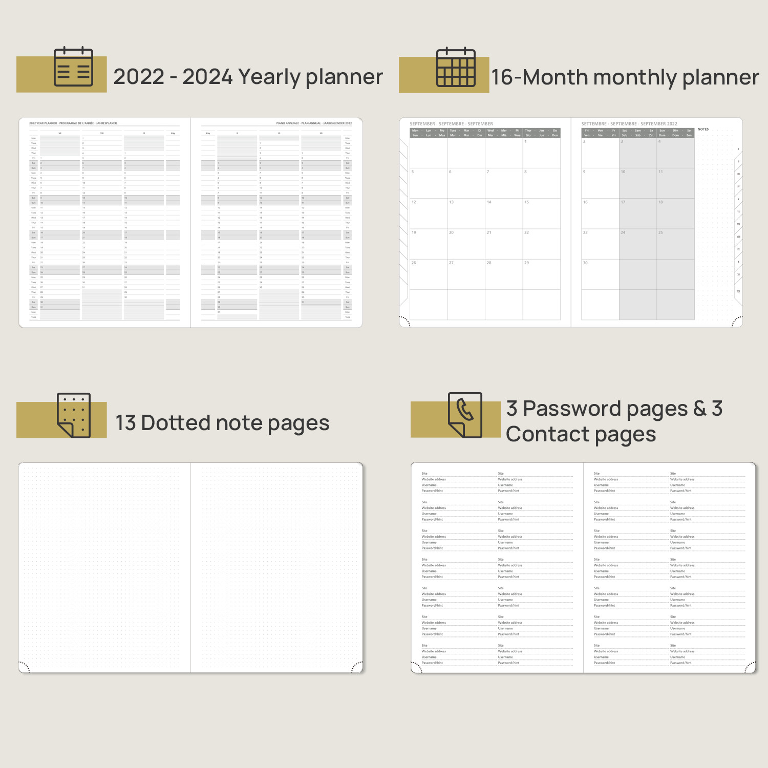 Donau Blue Vertical Layout Weekly Planner With FSC Certified Paper