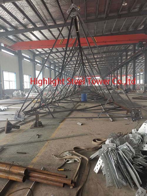 60 Degree Three Legged Angular Lattice Telecom Tower