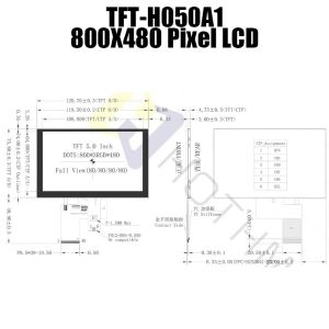 5 Inch TFT LCD Display With PCAP