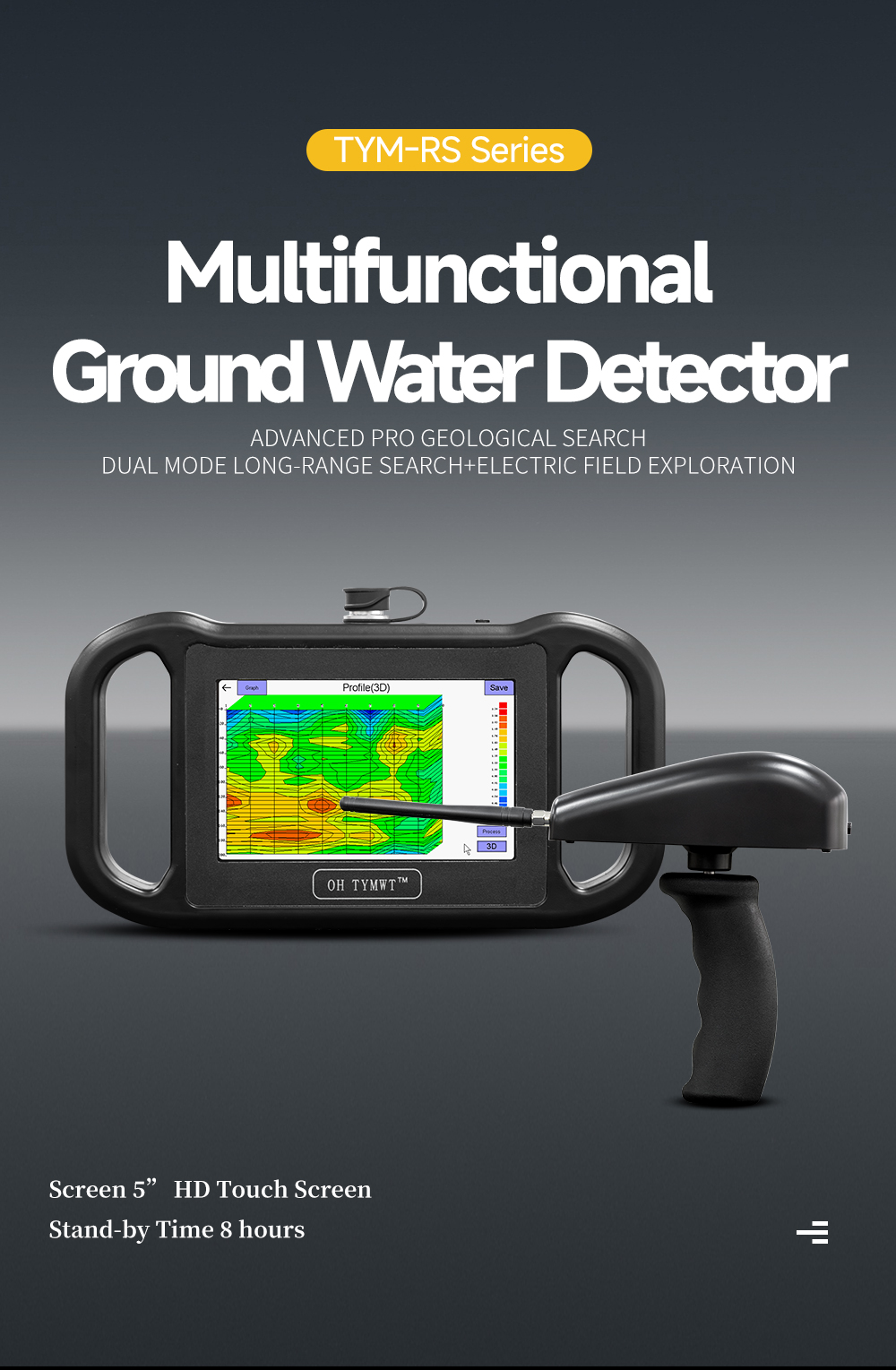TYM RS Series Multi Functional Water Searching Geophysical Survey Well Water Detector Underground Finder