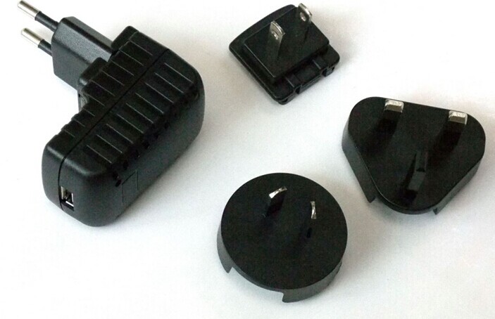 CE approved 12V 1A 12W right angle DC tip switching power supply/ac dc adapter/interchangeable plug power adapter