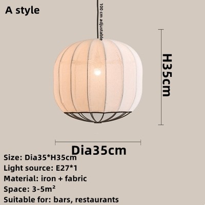 Modern and Minimalist Fabric Chandeliers Restaurants Living Rooms Hotels Homestays Lanterns lamp(WH-AP-594)