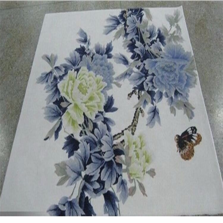 New Zealand Wool Area Rugs 9x12 Hand Embossed Wintersweet Pattern