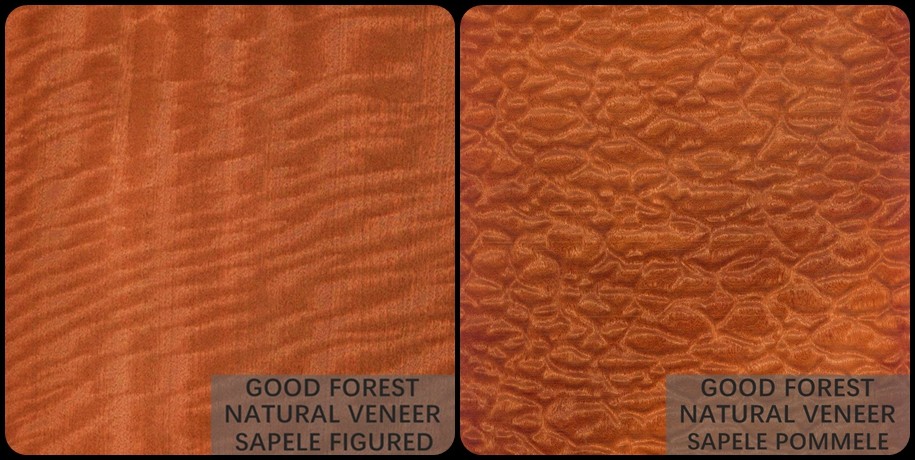 Natural Sapele Wood Veneer Figured Wood Grain Veneer For Decoration