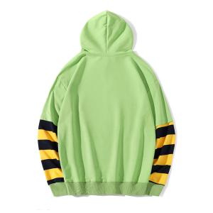 China OEM Green 25% Polyester Long Sleeve Hoodie custom Embroidered logo wholesale