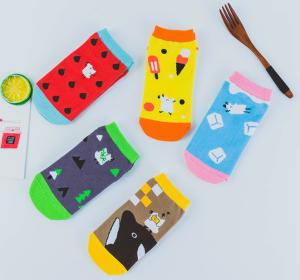 China Teen Girl Ankle Length Socks / Designer Ankle Socks Stylish Any Size Available wholesale