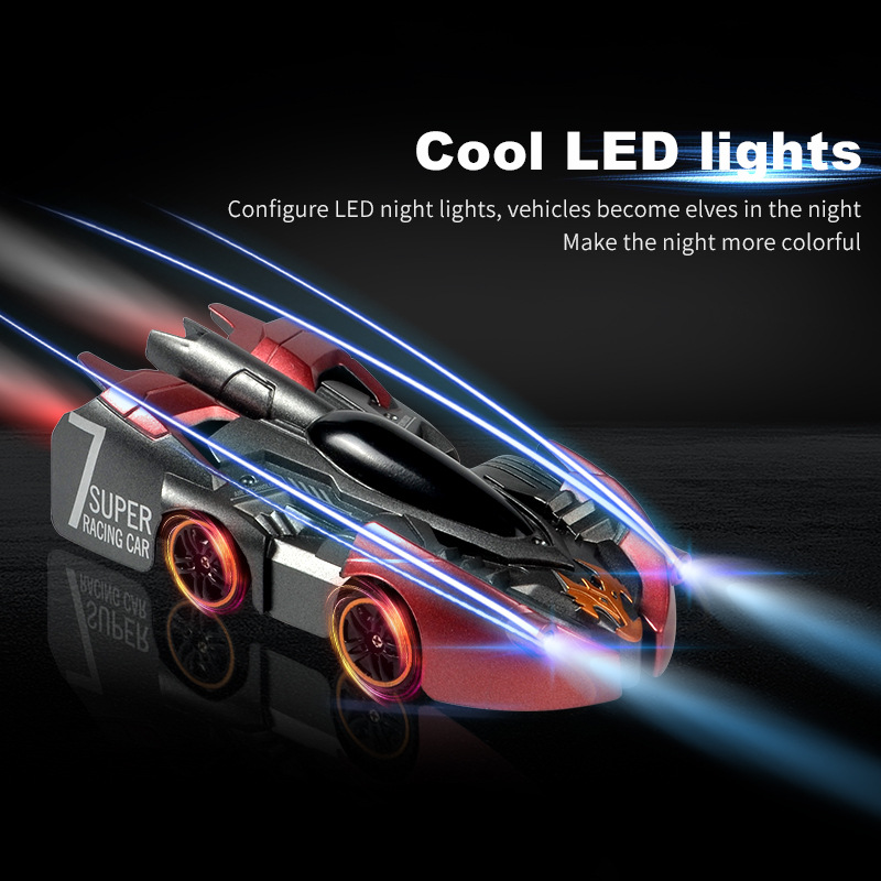Adsorption Remote Control Toy Car Rechargeable Climbing Stunt Car 50M Remote Distance