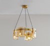 24in 40in Modern Decorative Ceiling Lights Copper Electroplated Minimalist Chandelier Lighting