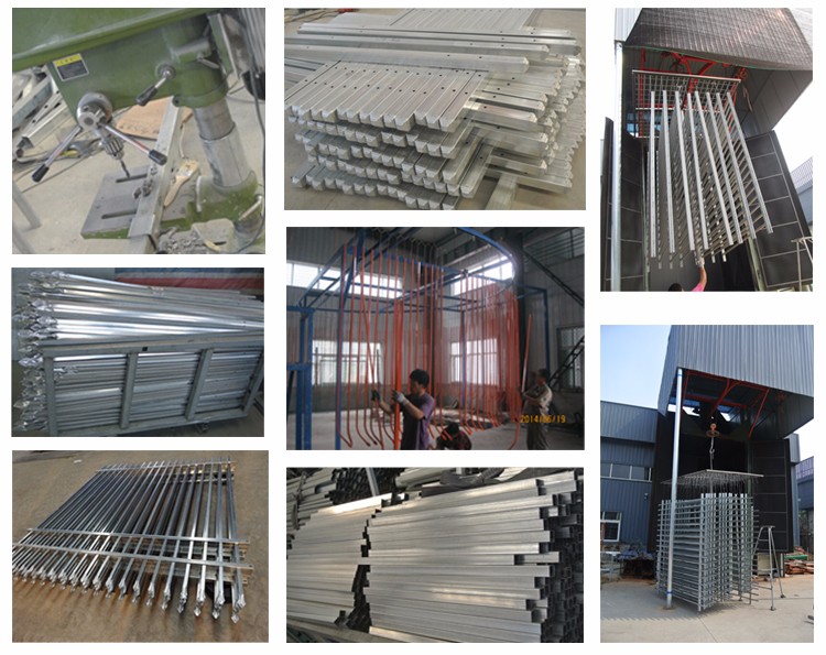 4 rails narrow spacing stright top crimped top crimped 1800mm x 2400mm anti wild beast dog and wolf security steel fence