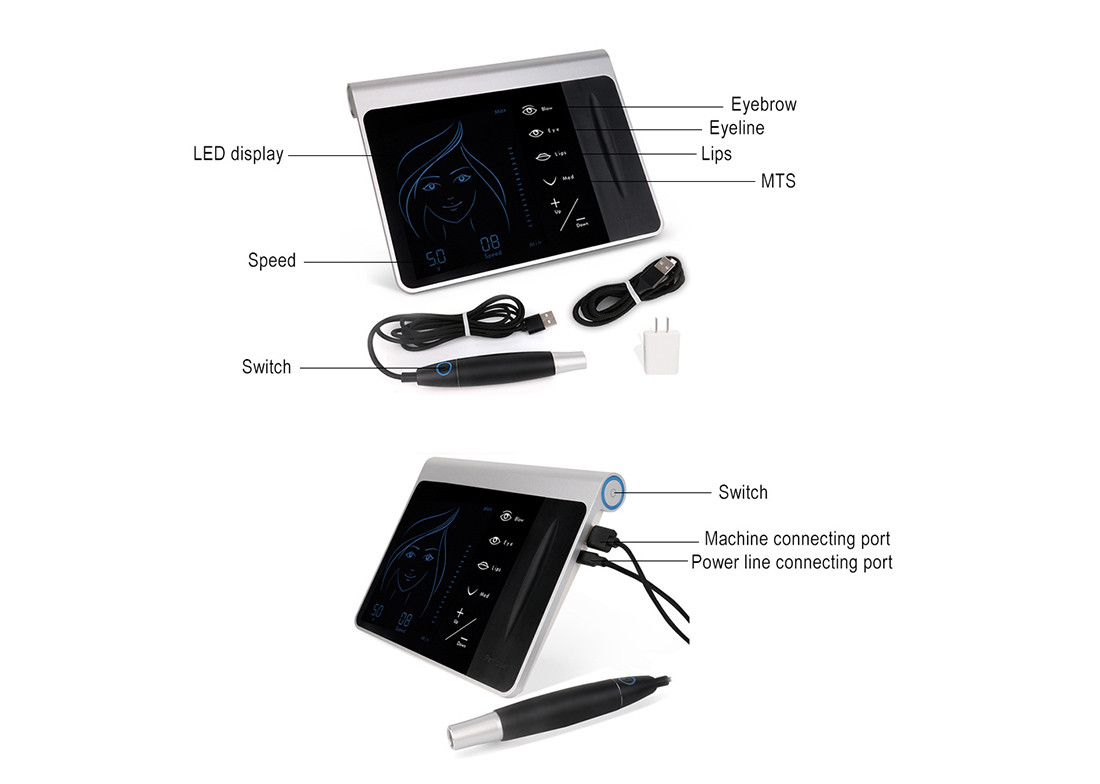 Black Eyeliner Digital Permanent Makeup Pen LCD Screen Machine
