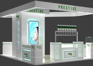 China Wooden Cosmetic Display Cabinet With LED Lighting , Makeup Display Shelves wholesale