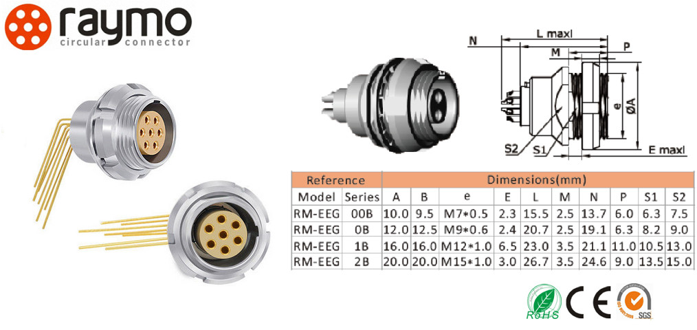 Front Or Rear Mounting Sealed Electrical Connectors 2 To 32 Ways Elbow Signal