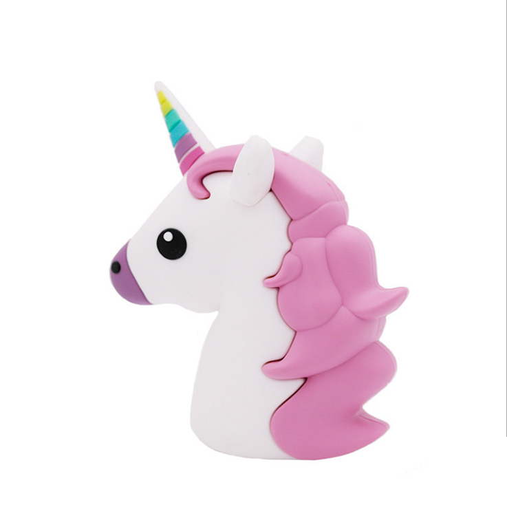 Cartoon 5V1A 2600mAh Unicorn Charging Power Bank MSDS